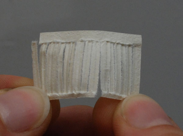 Close-up of a tab, showing completed tests